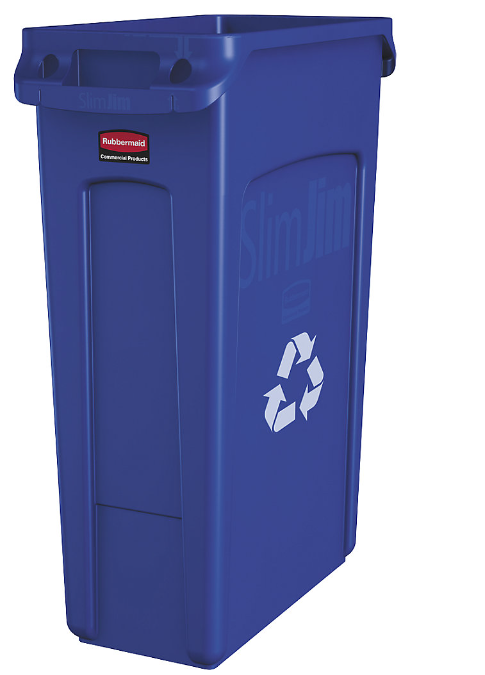 Papelera Reciclaje Slim Jim FG354007 Azul 87 Litros