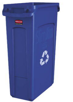 Papelera Reciclaje Slim Jim FG354007 Azul 87 Litros