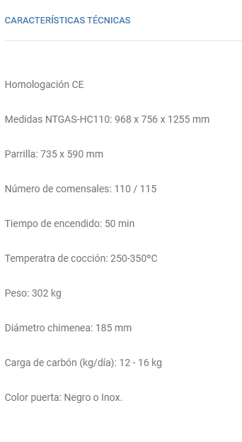 Horno de brasa sobremesa NTGAS- HC110 1