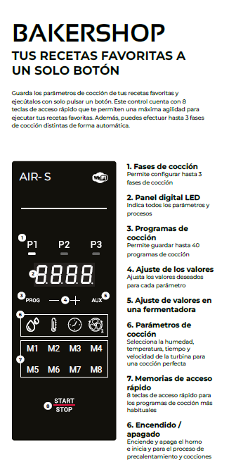 Horno convección BAKERSHOP AIR 600x400 10 bandejas Eléctrico 1