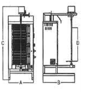 Asador giratorio kebab eléctrico trifásico ME-6 2