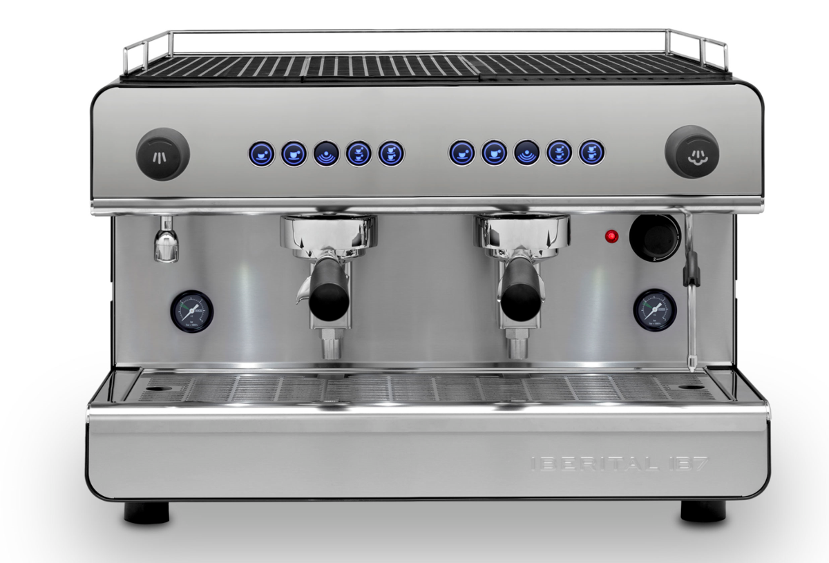 Cafetera 2 grupos compacta en negro IB7