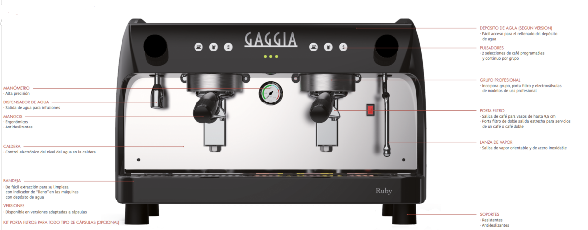 Cafetera Profesional Automática RUBY PRO TWO