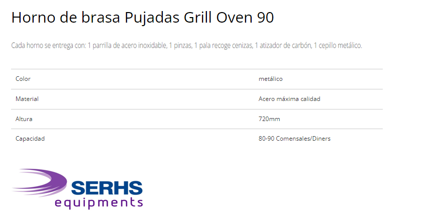 Horno brasa Oven90 Pujadas 2