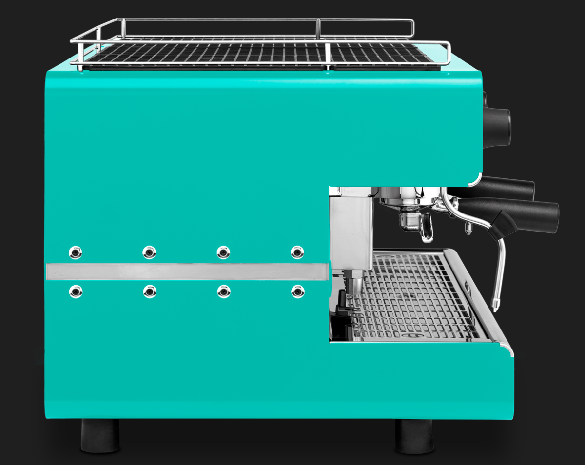 Cafetera 2 grupos compacta estándar azul Tiffany IB7 1