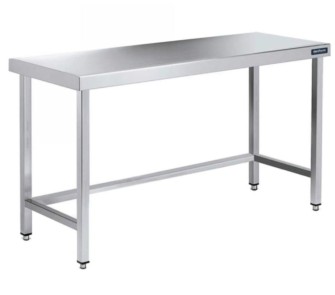 Mesa central inox sin estante de 1800x700x850 mm