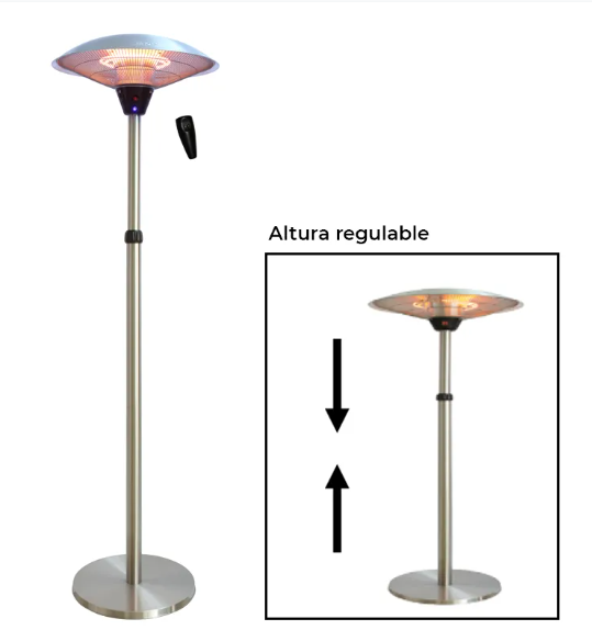 Estufa seta regulable en altura acero inox eléctrica 1